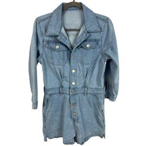 SHEIN 3/4 Sleeve Denim Romper